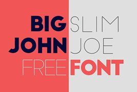 免費商用字體-3種粗細黑體粗體英文字體下載 Big John