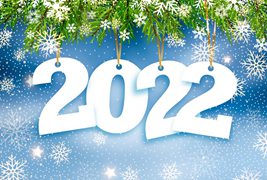 漫天飄雪2022新年快樂背景矢量素材
