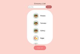JS菜單組件可愛購物清單設計模板